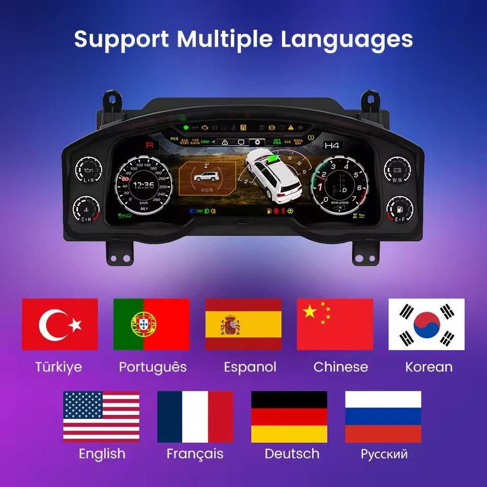 For Toyota Land Crusier LC200 2008-2021 12.3" LCD Digital Dashboard Instrument | PareiAuto