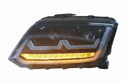For VW Amarok 2010-2022 LED Headlight Projector Lens DRL Sequential Turn Signal Animation