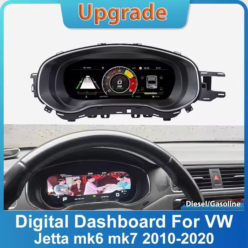 Car LCD Digital Cluster For VW Jetta mk6 2010 2011 2012 2013-2020 Virtual Cockpit SpeedMeter | PareiAuto