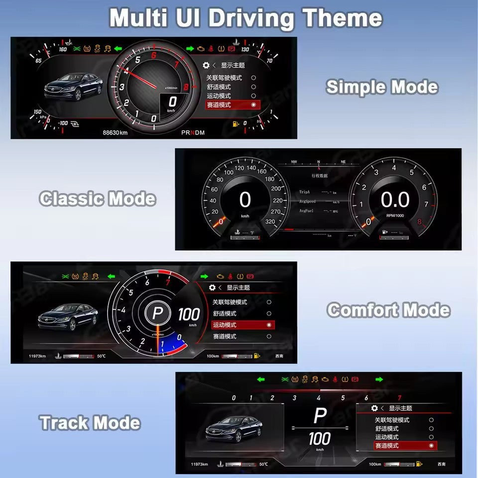 12.3" Inch LCD Dashboard For Cadillac ATS 2014 2015 2016 2017 Car Digital Instrument Cluster Speedometer | PareiAuto