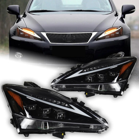 For Lexus IS250 LED Headlight 2006-2012 IS300 DRL Sequential Turn Signal Start Up Animation LED Headlight Assembly