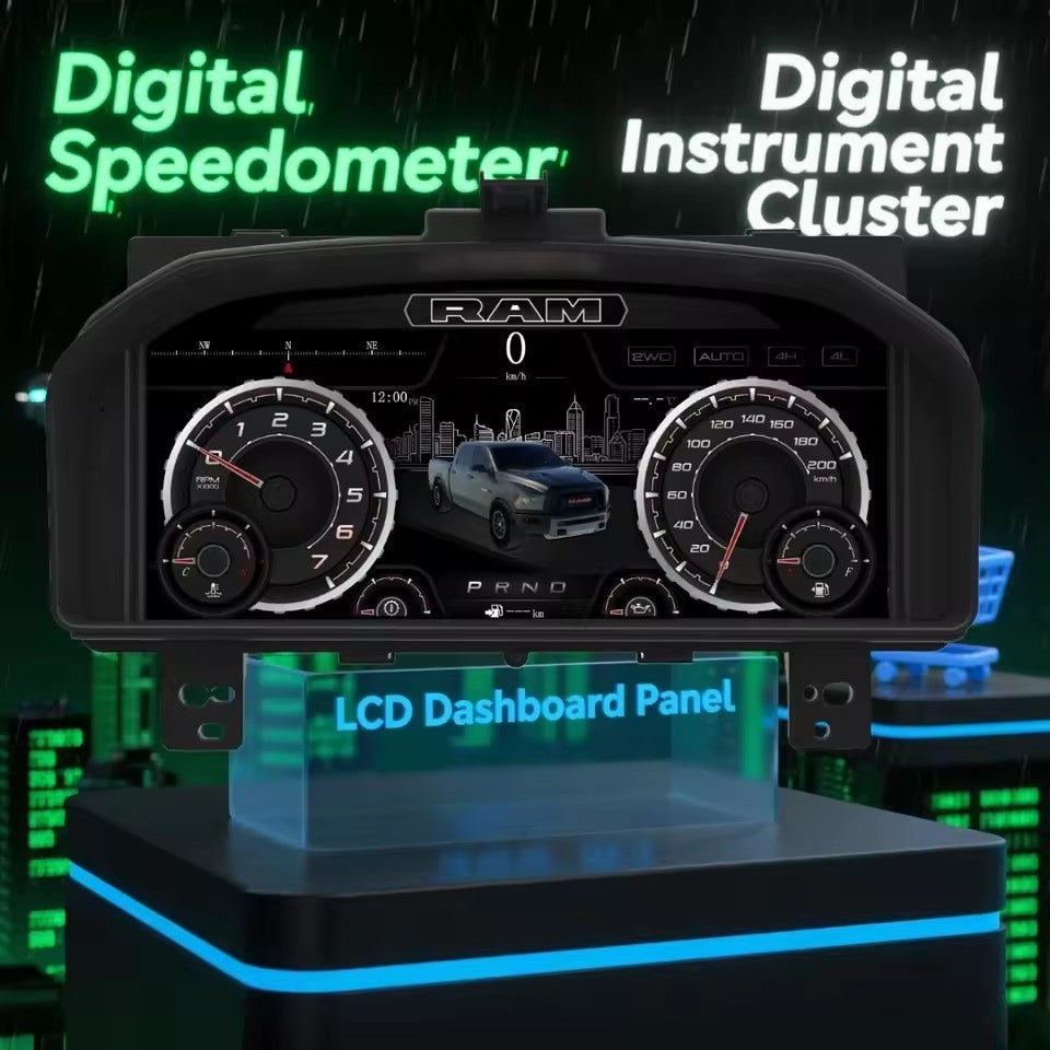 13.1 LCD Digital cluster Dashboard Panel For Dodge Ram 1500 2500 3500 2008-2012 Cluster Virtual Speedometer Screen Instrument | PareiAuto