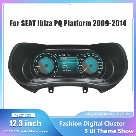 12.3'' Inch LCD Digital Cluster Dashboard For VW Seat Ibiza PQ 2009-2014 Virtual Cockpit | PareiAuto
