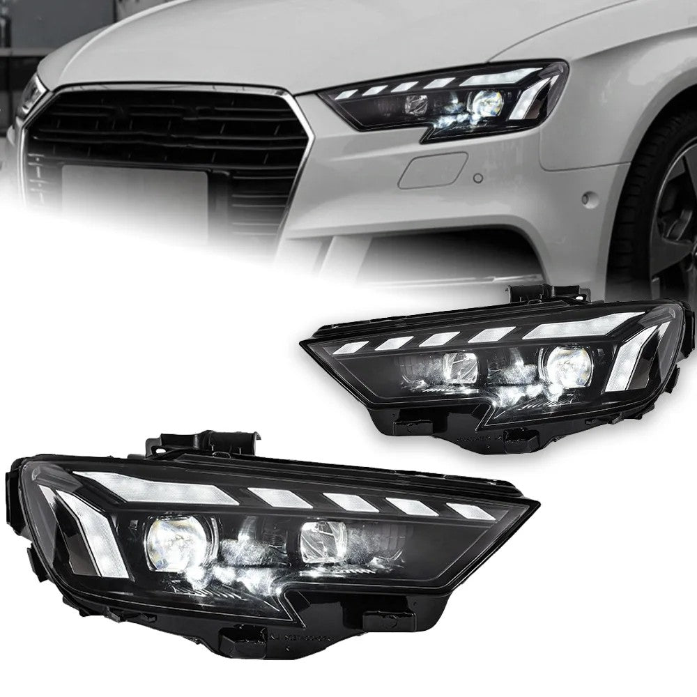 LED DRL Headlight Sequential Turn Signal Assembly For Audi A3 A3 8V 2017 2018 2019 2020 2021 LED Headlight Assembly