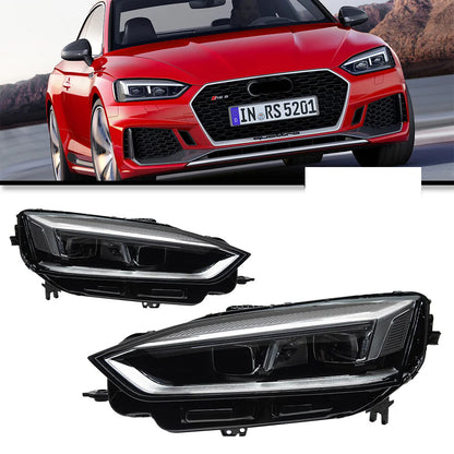 LED Headlights For AUDI A5 A5L 2017 2018 2019 Sequential Turn Signal Front DRL Headlamp Assembly LED Headlight Assembly