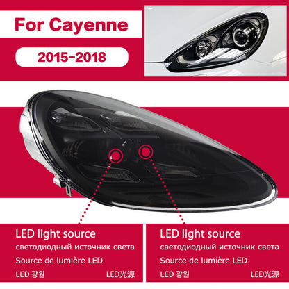 Headlights For Porsche Cayenne 958 2011-2014 2015-2018 LED Front Turn Signal Head Lamps