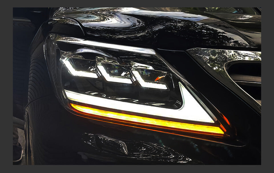 LED Headlights For Lexus LX570 2009-2015 Front DRL Sequential Turn Signal Headlamps Assembly