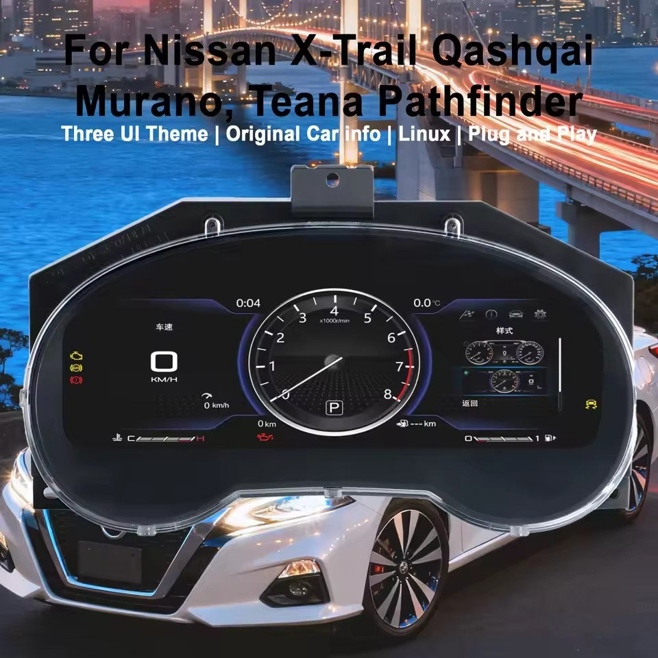 12.3" Inch Lcd Dashboard Display For Nissan Pathfinder 2012-2020 Speedometer Virtual Cockpit Screen Digital Cluster Instrument CarPlay | PareiAuto