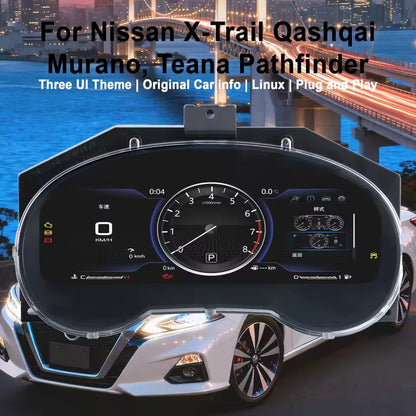 12.3" Inch Lcd Dashboard Display For Nissan Pathfinder 2012-2020 Speedometer Virtual Cockpit Screen Digital Cluster Instrument CarPlay | PareiAuto