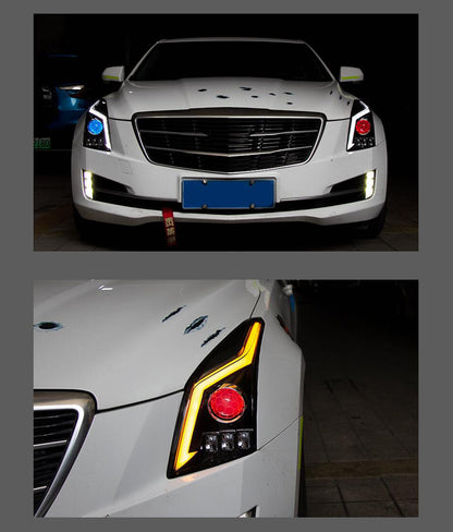 For Cadillac ATS 2014 2015 2016 2017 2018 LED Headlight Assembly LED DRL Sequential Turn Signal Headlamps