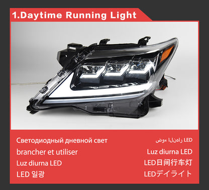LED Headlights For Lexus LX570 2009-2015 Front DRL Sequential Turn Signal Headlamps Assembly