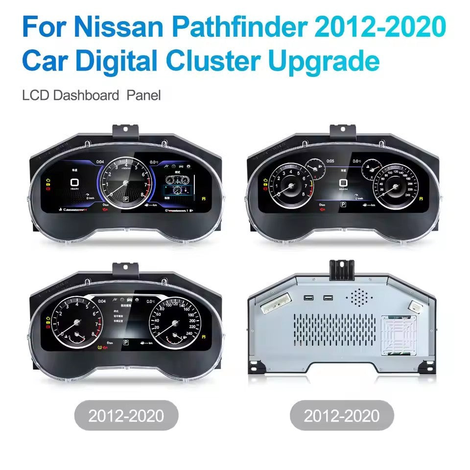 12.3" Inch Lcd Dashboard Display For Nissan Pathfinder 2012-2020 Speedometer Virtual Cockpit Screen Digital Cluster Instrument CarPlay | PareiAuto