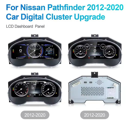 12.3" Inch Lcd Dashboard Display For Nissan Pathfinder 2012-2020 Speedometer Virtual Cockpit Screen Digital Cluster Instrument CarPlay | PareiAuto