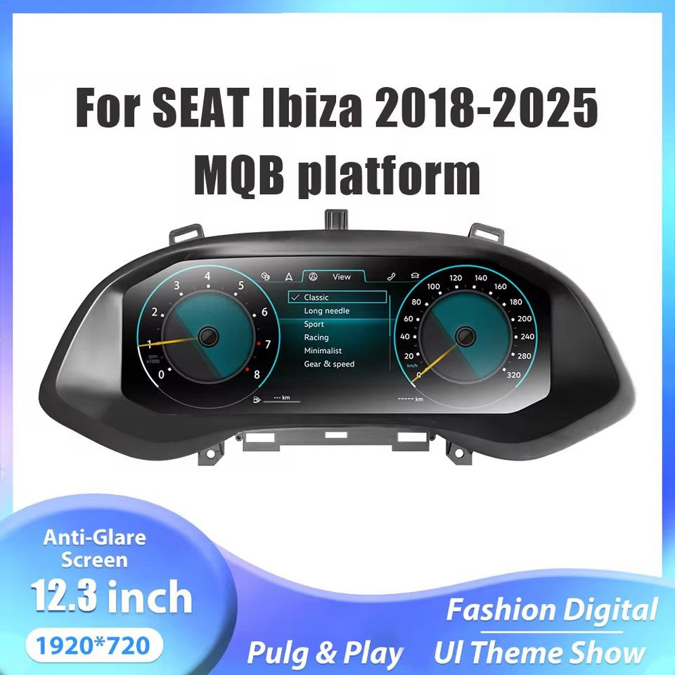 12.3'' Inch LCD Digital Cluster Dashboard For VW Seat Ibiza MQB 2018 2019 2020 2021 2022 2023 2024 2025 Virtual Cockpit | PareiAuto