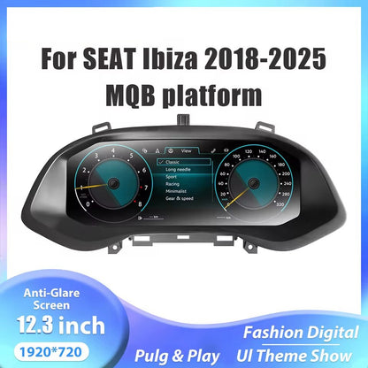 12.3'' Inch LCD Digital Cluster Dashboard For VW Seat Ibiza MQB 2018 2019 2020 2021 2022 2023 2024 2025 Virtual Cockpit | PareiAuto