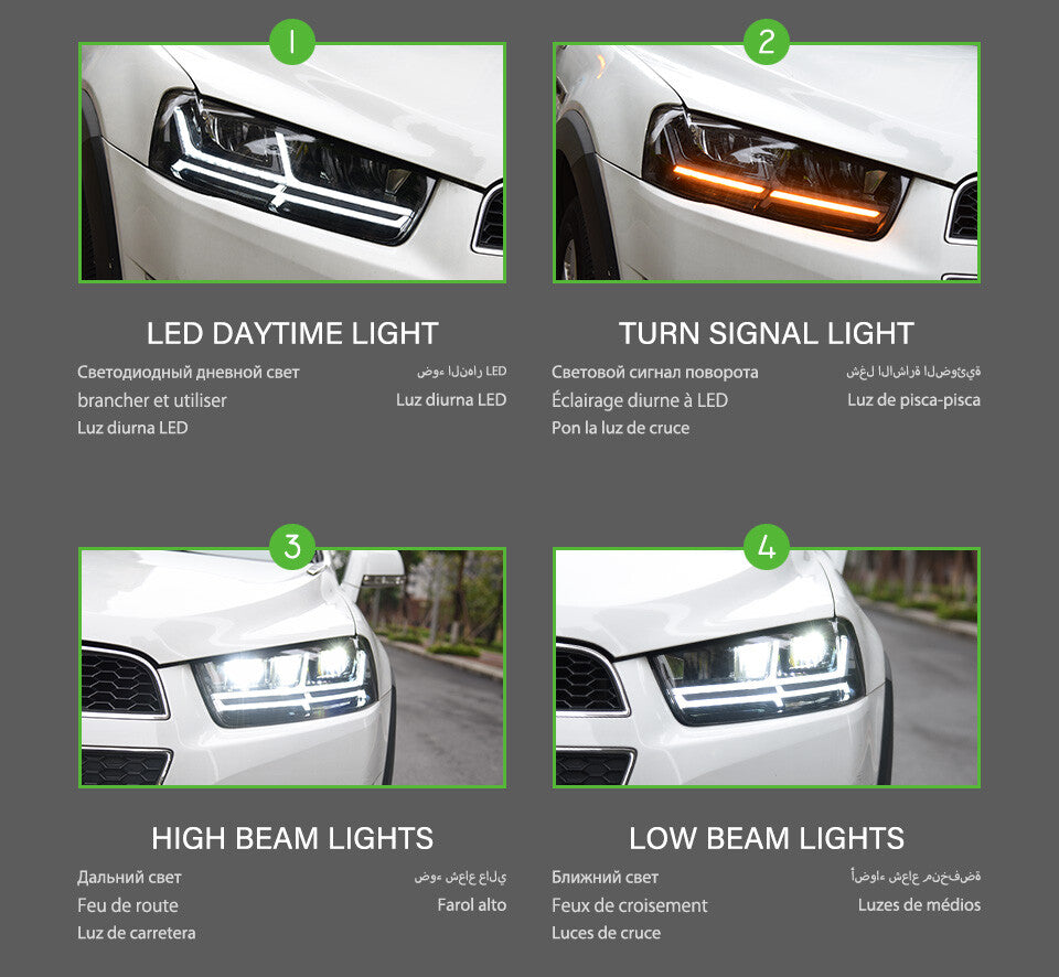 For 2011-2018 Chevrolet Captiva LED Headlights Front DRL Turn Signal Projector Lens Automotive