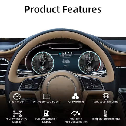 12.3” Inch Digital Cluster Dashboard For Bentley Flying Spur Continental GT 2012-2017 Supports wireless CarPlay | PareiAuto