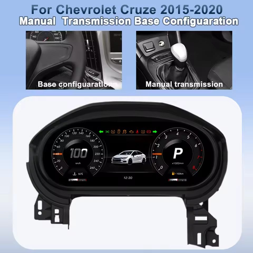 12.3" LCD Dashboard For Chevrolet Cruze 2015-2020 Car Digital Instrument Cluster | PareiAuto
