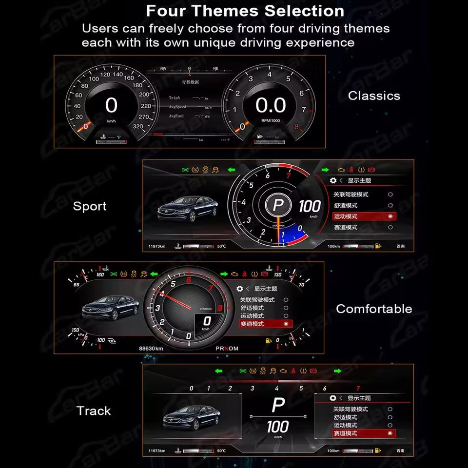 Car Digital Cluster Instrument For Chevrolet Malibu XL 2015-2022 LCD Speed Meter | PareiAuto