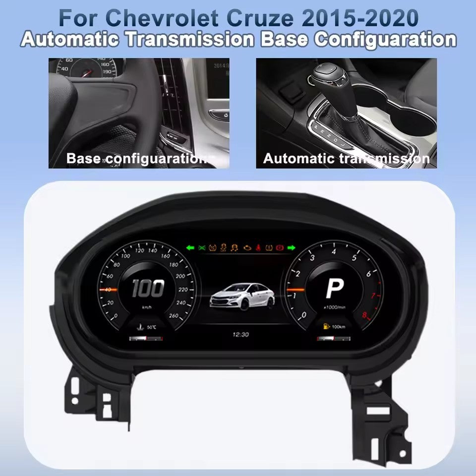 12.3" LCD Dashboard For Chevrolet Cruze 2015-2020 Car Digital Instrument Cluster | PareiAuto