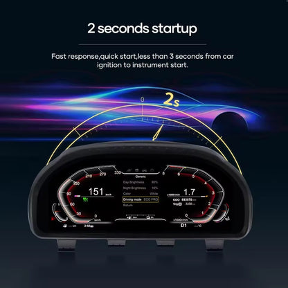 12.3" Inch Digital LCD Dashboard Cluster Upgrade For BMW 5 series E60 E61 E63 2003 2004 2005 2006 2007 2008 2009 | PareiAuto