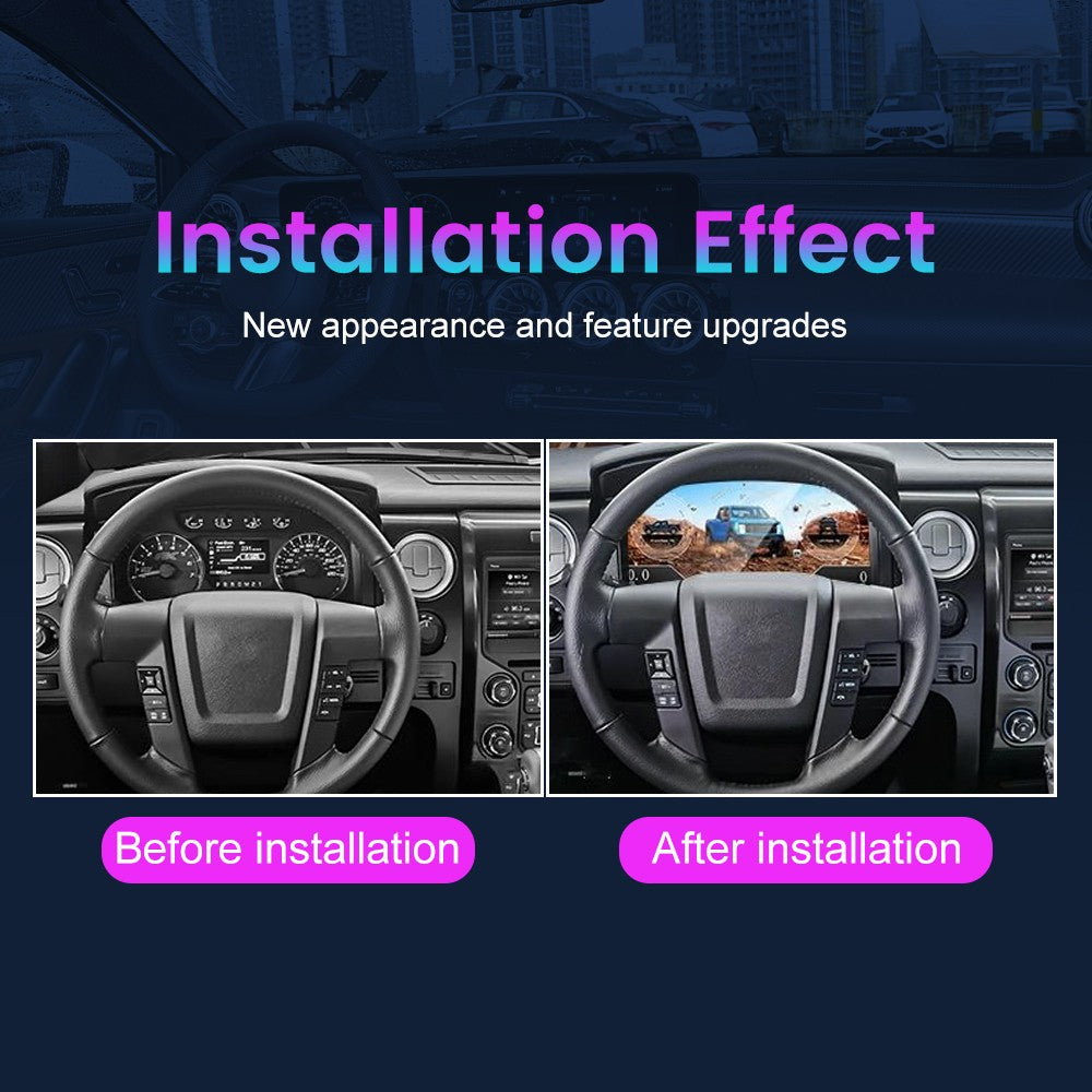 13.1" Inch LCD Digital Dashboard Cluster For Ford F150 2009-2014 Speedometer Virtual | PareiAuto