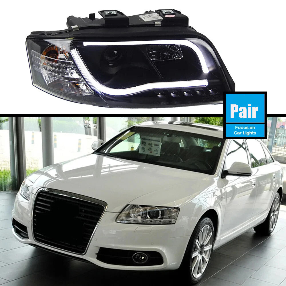 LED Front Lamp For Audi A6 C5 C6 A6L 2004-2011 HeadLight Turn Signal Headlamps Projector Lens LED Headlight Assembly