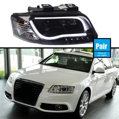 LED Front Lamp For Audi A6 C5 C6 A6L 2004-2011 HeadLight Turn Signal Headlamps Projector Lens LED Headlight Assembly