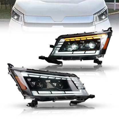 LED Headlights For Toyota Hiace 2019 2020 2021 2022 Front DRL Turn Signal Assembly Start up Animation LED Headlight Assembly