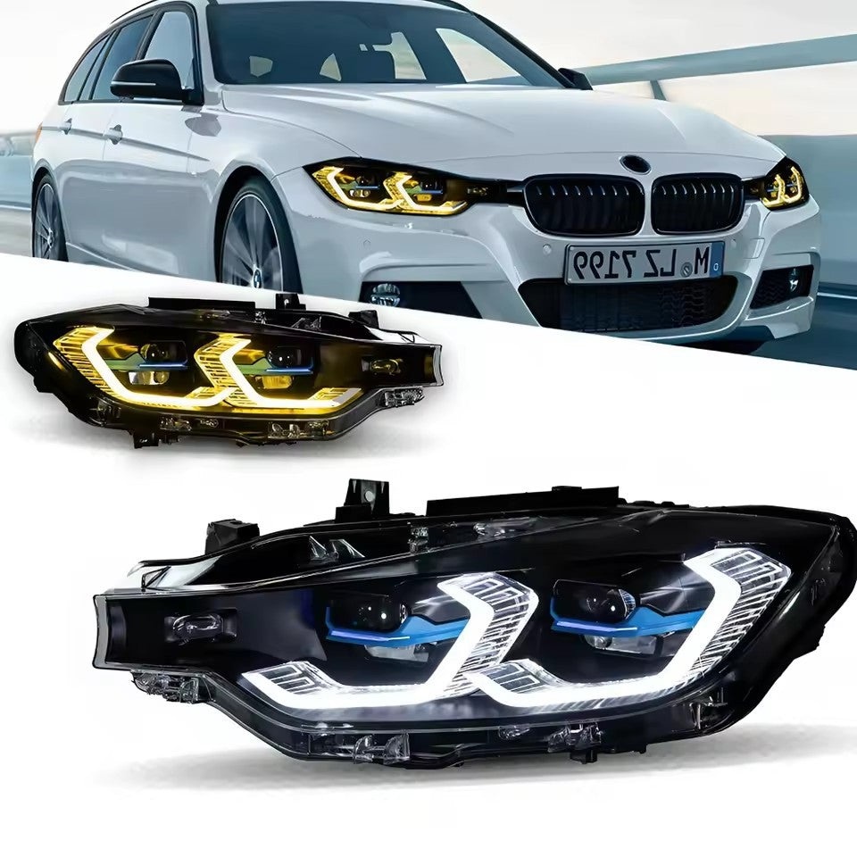 For BMW 3 series F30 2012-2019 Dual color DRL with switchable LED DRL Front Headlights LED Headlight Assembly