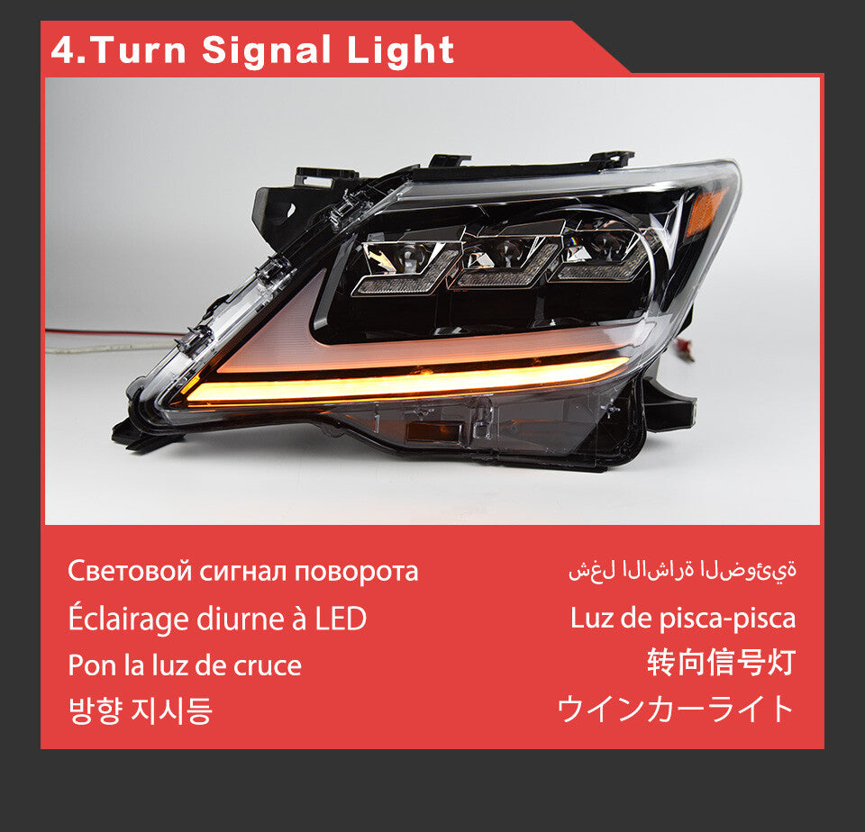 LED Headlights For Lexus LX570 2009-2015 Front DRL Sequential Turn Signal Headlamps Assembly