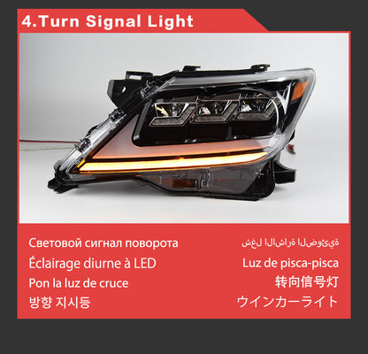 LED Headlights For Lexus LX570 2009-2015 Front DRL Sequential Turn Signal Headlamps Assembly
