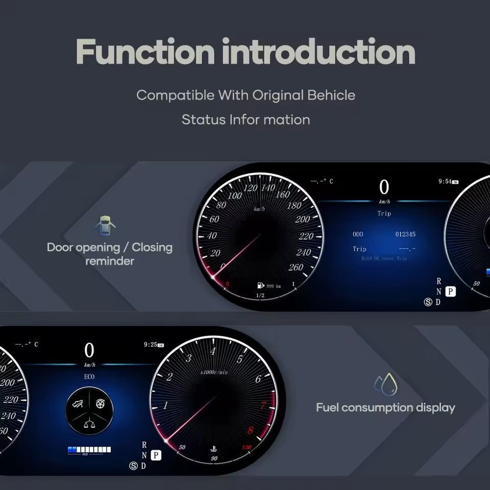 12.3" Inch LCD Digital Dashboard Cluster For Benz E Class W207 E350 2010 2011 2012 2013 2014 2015 Instrument Paneel | PareiAuto