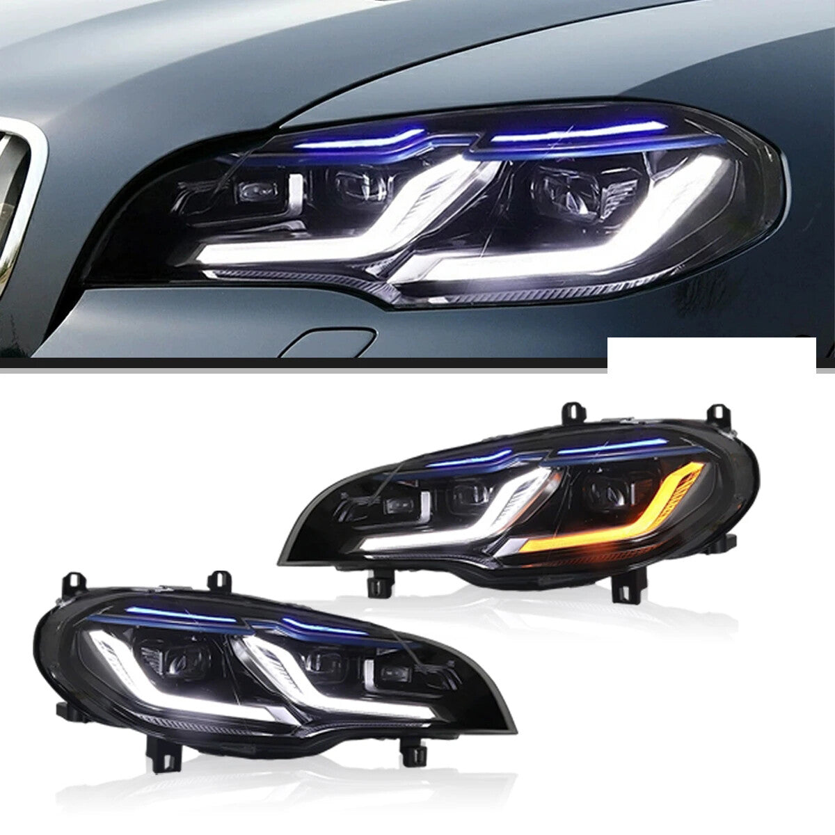 For BMW X5 E70 2007 2008 2009 2010 2011 2012 2013 Double Lens Projector Car LED Headlights Turn Signal Lamps LED Headlight Assembly