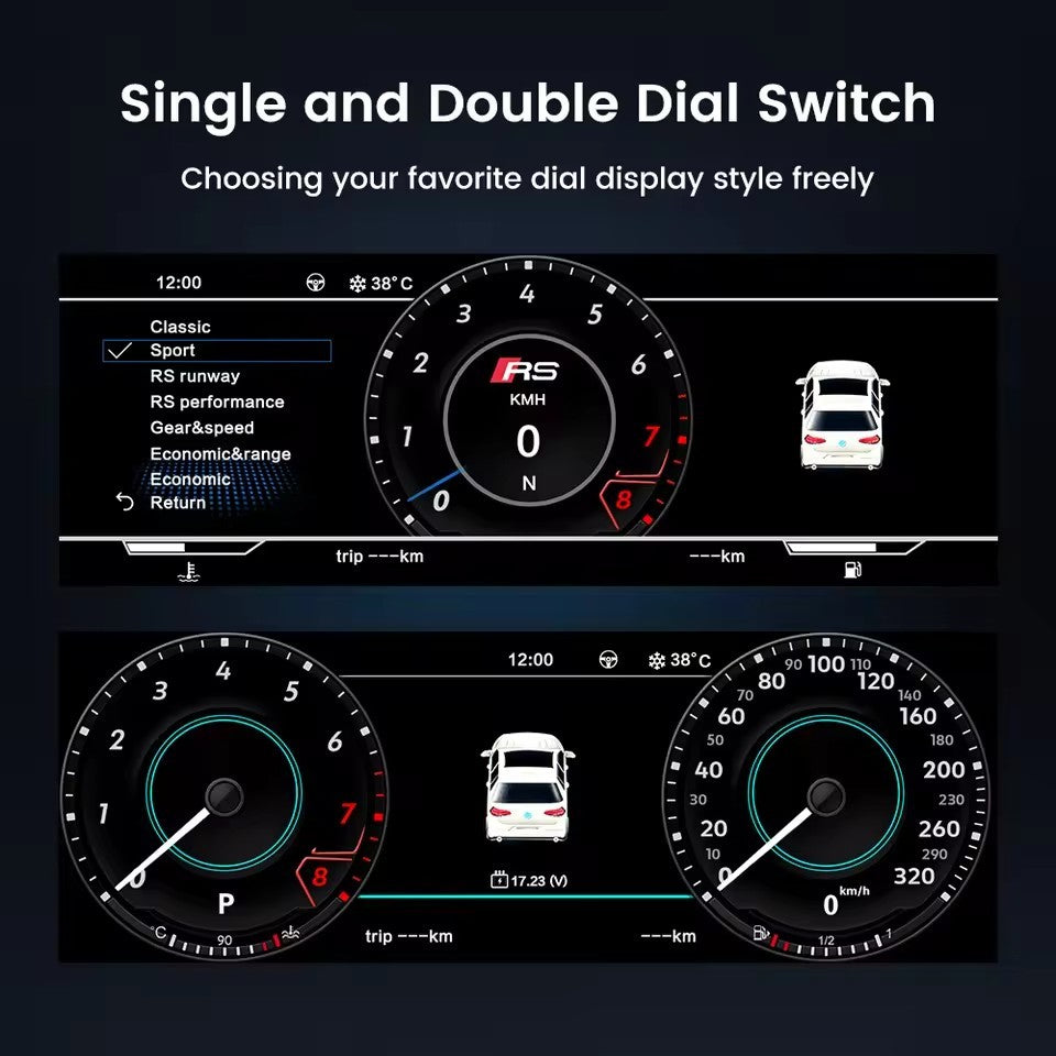 12.3" inch LCD Digital Dashboard Cluster For VW Tuguan 2017 2018 2019 2020 2021 Virtual Instrument Panel | PareiAuto