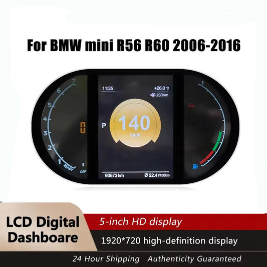 5Inch LCD Digital Instrument Cluster For BMW Mini R55 R56 R57 R58 R59 R60 R61 2006-2016 | PareiAuto