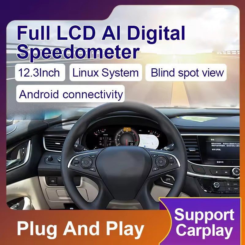 12.3" Digital Speedometer LCD Instrument Cluster For Buick LaCrosse 2016 2017 2018 2019 2020 2021 2022 | PareiAuto