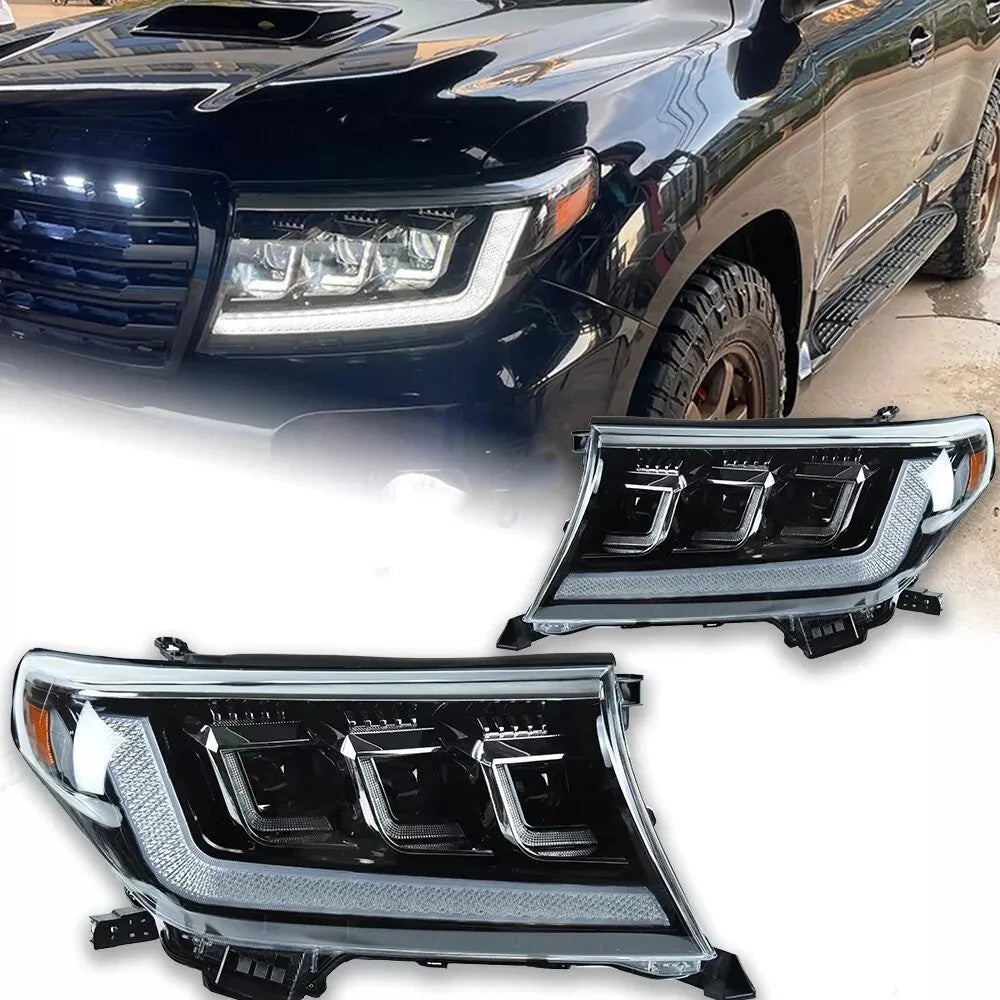 LED Sequential DRL Turn Signal Projector Lens Headlight For Toyota Land Cruiser LC100 1998-2007 LED Headlight Assembly