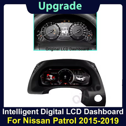 12.3 Inch Car Digital Cluster Instrument For Nissan Patrol y62 2015 2016 2017 2018 2019 LCD Speedmeter Cockpit | PareiAuto
