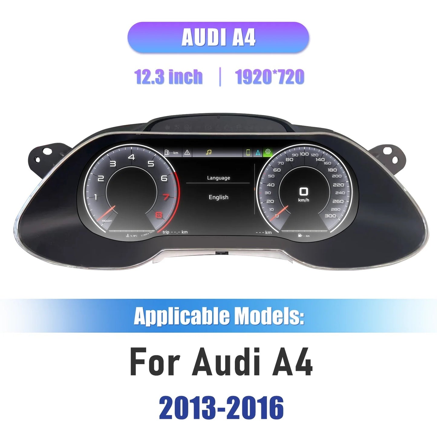 12.3'' Inch LCD Digital Cluster dashboard For Audi A4 2013 2014 2015 2016 Virtual Cockpit Instrument | PareiAuto