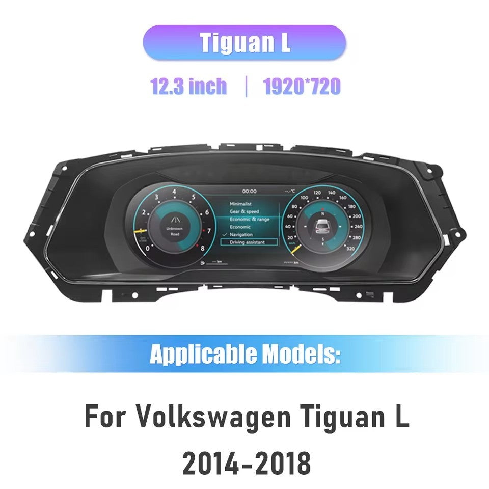 12.3" LCD Digital Cluster Dashboard For VW Tiguan L 2014-2018 instrument panel | PareiAuto
