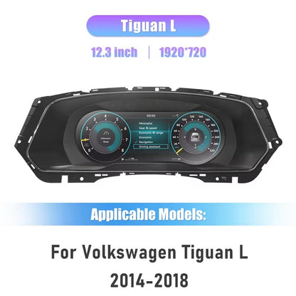 12.3" LCD Digital Cluster Dashboard For VW Tiguan L 2014-2018 instrument panel | PareiAuto