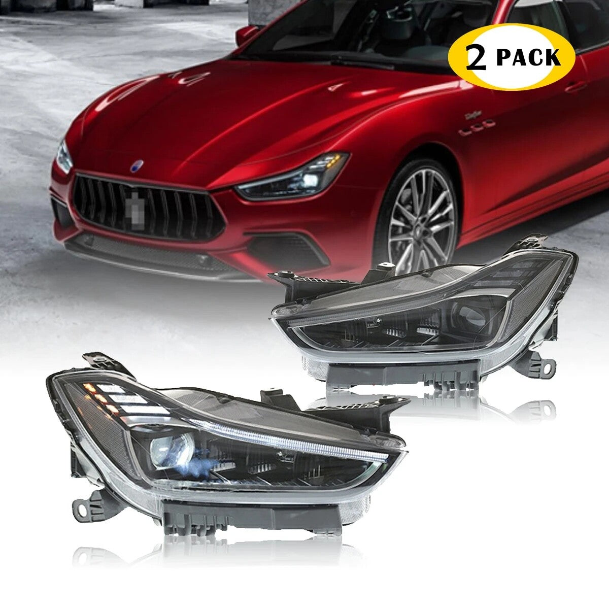 For Maserati Ghibli 2014 2015 2016 2017 2018 2019 LED Headlight Assembly Front DRL Turn Signal Lamps LED Headlight Assembly
