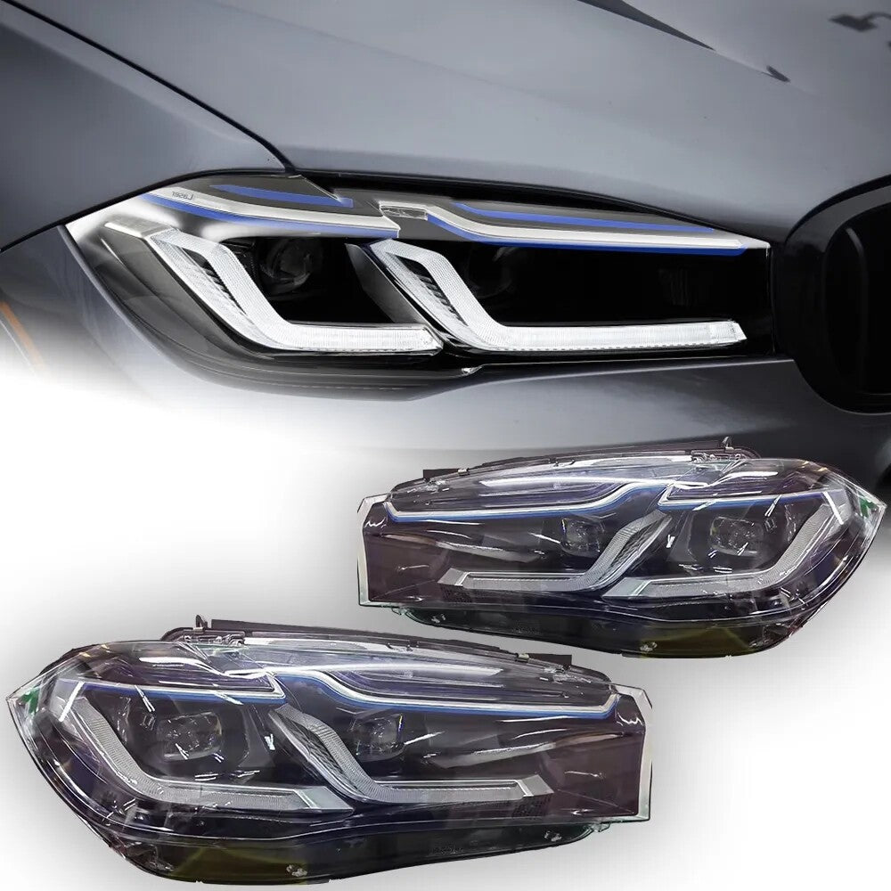 LED Headlights Sequential Turn Signal Front DRL Lamps For BMW X5 F15 2014 2015 2016 2017 2018