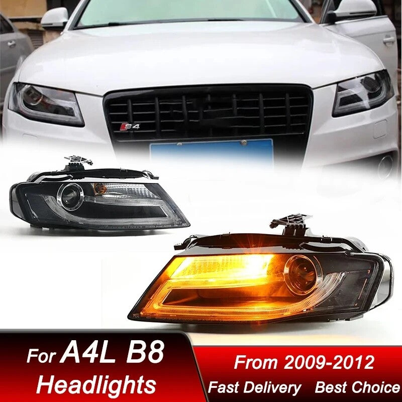 LED Headlight For Audi A4 B8 A4L S4 RS4 2009-2012 LED Modified With Lenses DRL Turn Signal LED Headlight Assembly