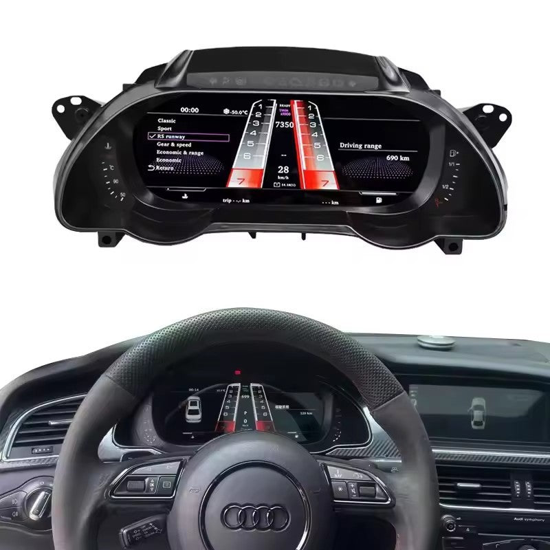 CarPlay Digital Cluster Speedometer Dashboard For Audi A4 A5 S5 B8 2008-2016 | PareiAuto
