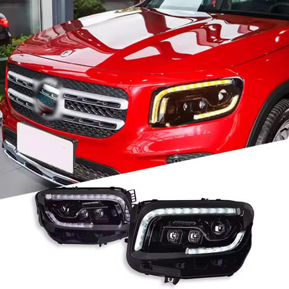 For Benz GLB 2020 2021 2022 2023 2024 LED Headlight Upgrade Modified DRL Dynamic Turn Signal Lamps LED Headlight Assembly