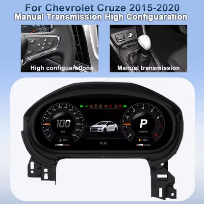 12.3" LCD Dashboard For Chevrolet Cruze 2015-2020 Car Digital Instrument Cluster | PareiAuto