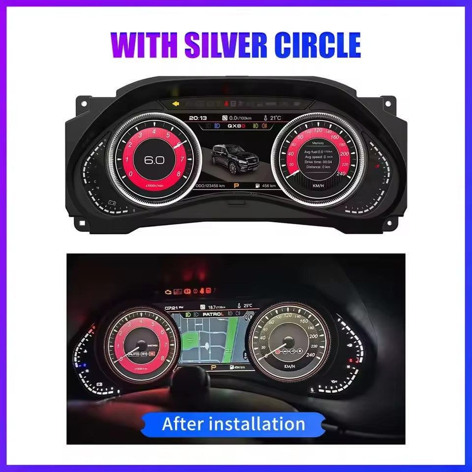 For Nissan Patrol Infiniti QX56 Y62 2010-2021 LCD Digital Dashboard Cluster Instrument Panel | PareiAuto