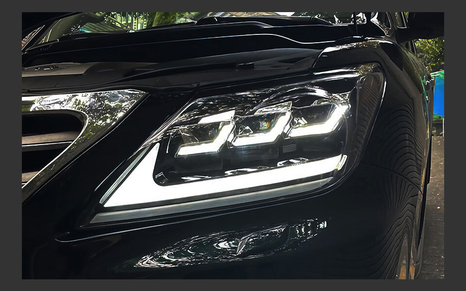 LED Headlights For Lexus LX570 2009-2015 Front DRL Sequential Turn Signal Headlamps Assembly